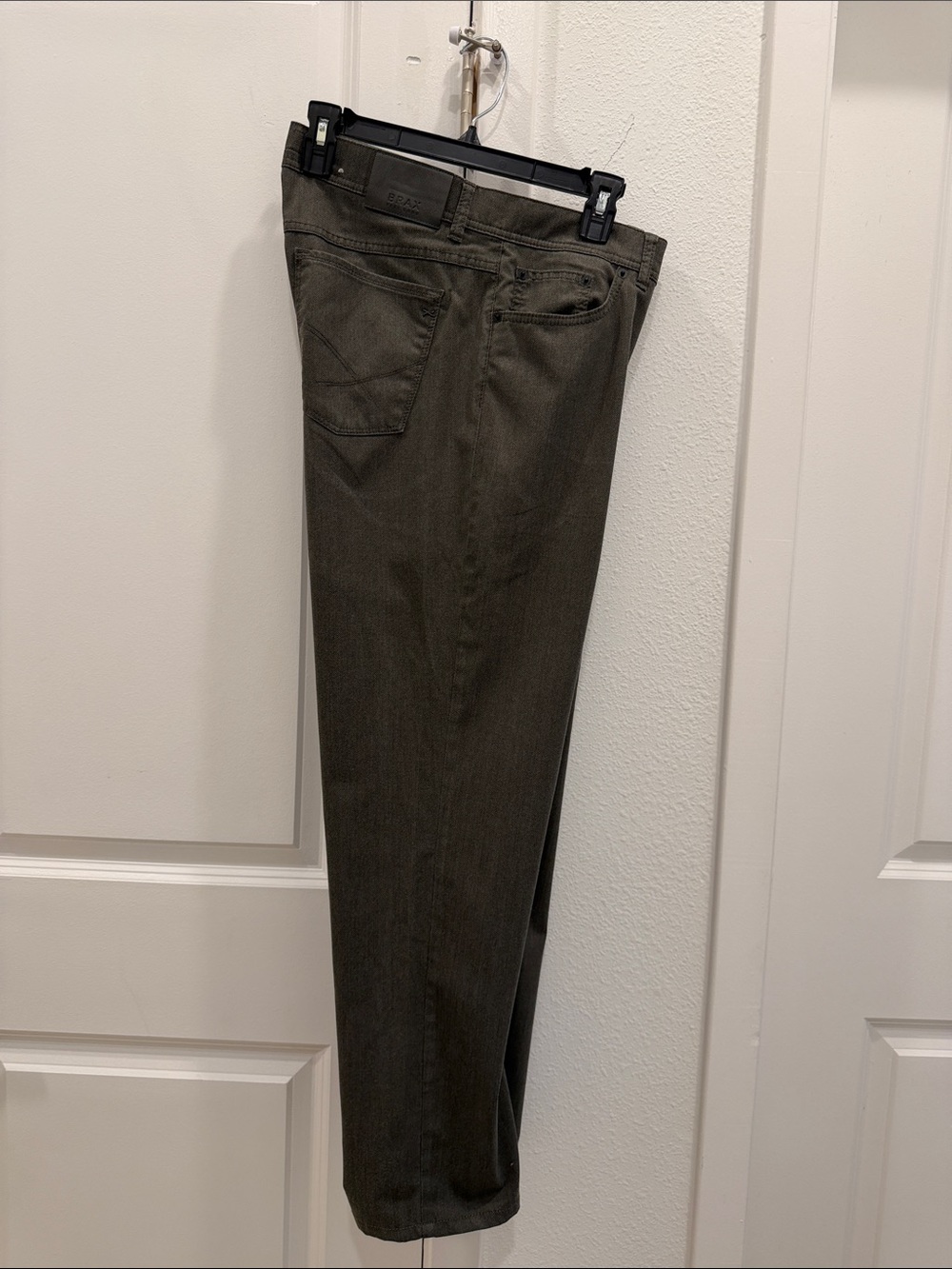 Slim Straight Chinos in Dark Olive